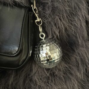 SILVER GLAZED MINI BALL KEYCHAIN- PREORDER